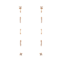 Gold Diamante Cuff Earrings 5-Pack - link has visual effect only