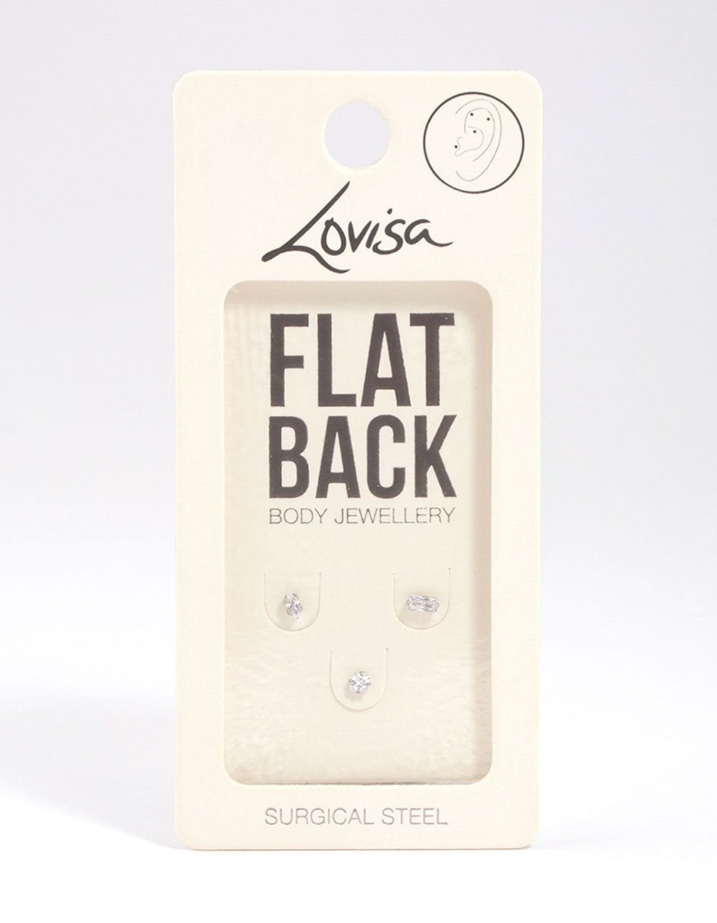 Surgical Steel Fine Diamante Flat Back Pack