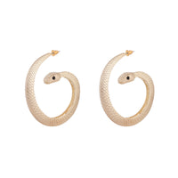 Gold Texture Snake Statement Earrings - link has visual effect only