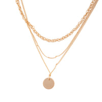 Gold Chain Disc Layer Necklace - link has visual effect only