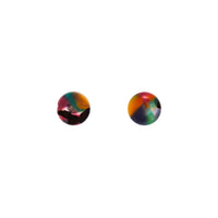 Rainbow Multi Resin Circle Earrings - link has visual effect only