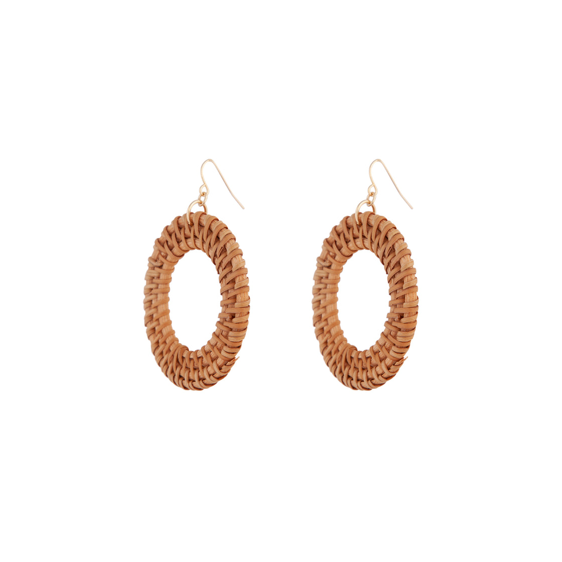 Raffia Circle Drop Earrings