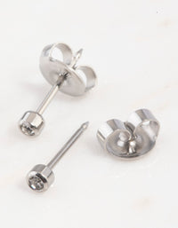Surgical Steel Crystal Bezel Piercing Stud 2mm - link has visual effect only