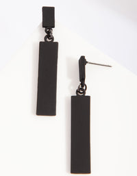 Black Geometric Coated Drop Earrings - link has visual effect only