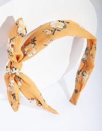 Mustard Floral Fabric Headband - link has visual effect only
