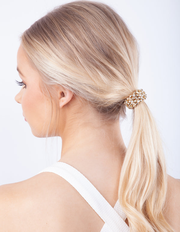 Gold Disco Ball Hair Tie