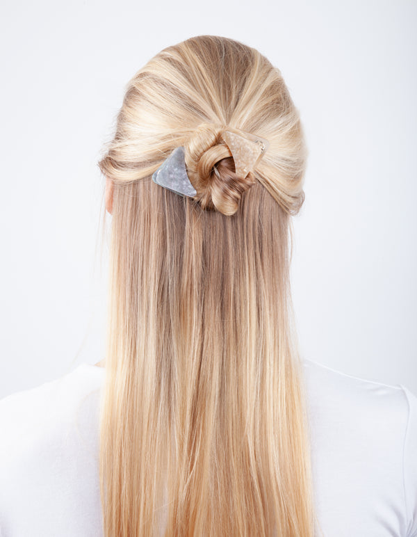 Neutral Acrylic Mini Hair Clip 4-Pack