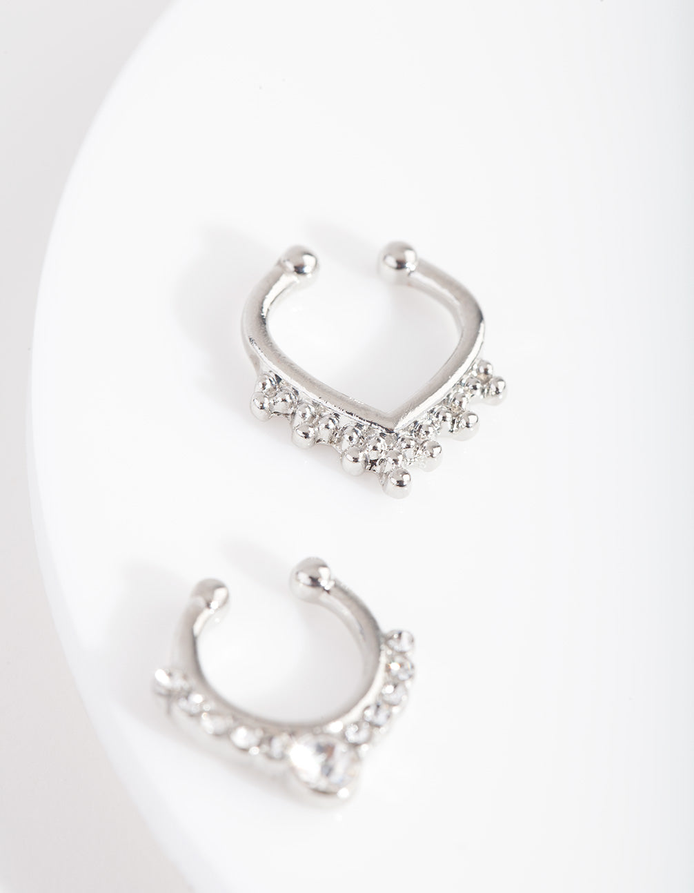 Surgical Steel Bohemian Diamante Fake Septum Pack