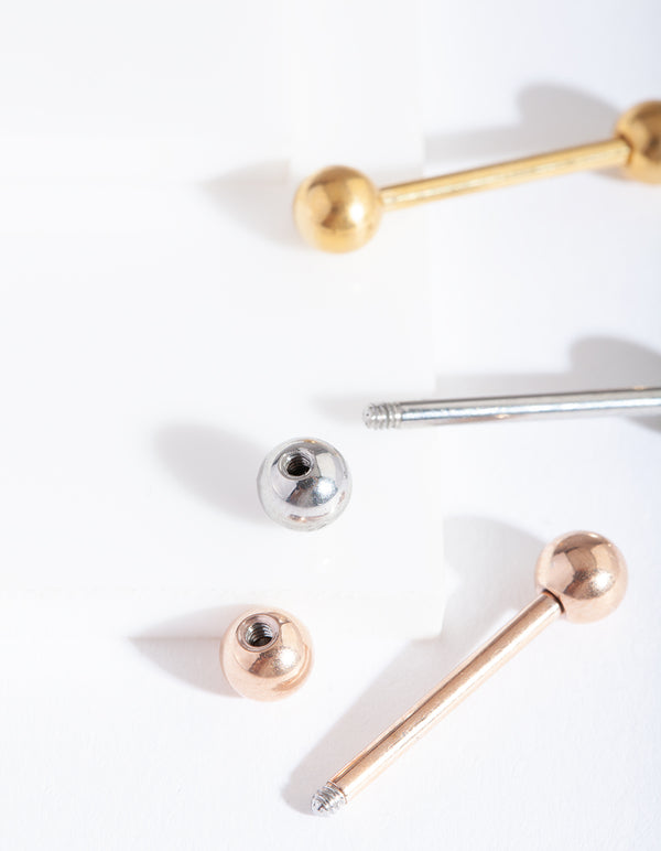 Mixed Metal Tongue Bar Pack