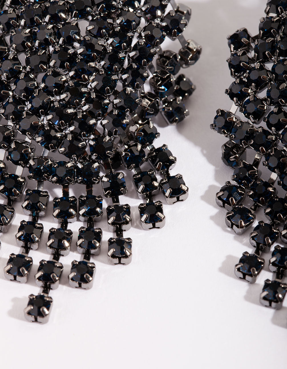 Dark Blue Gemstone Earrings