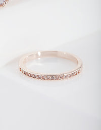 Rose Gold Engagement Mini Ring Stack - link has visual effect only