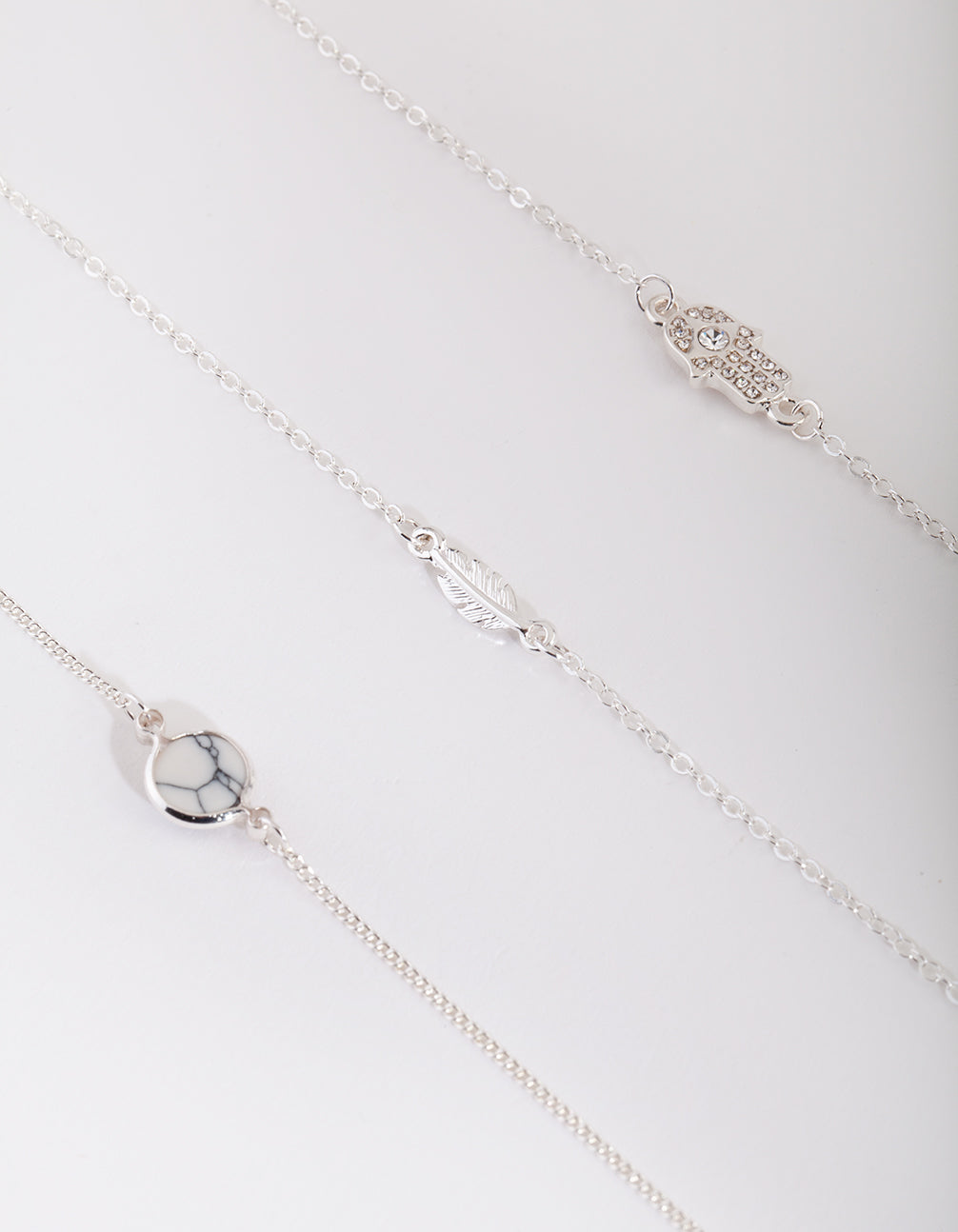 Sterling Silver Semi Precious Pack Bracelet