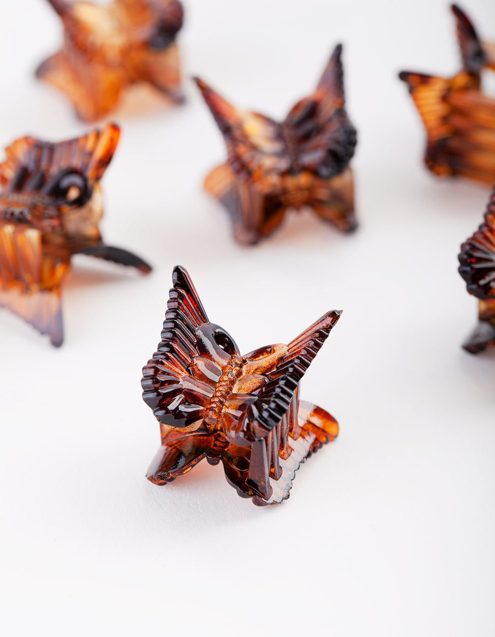 Tortoiseshell Butterfly Mini Clip 6-Pack