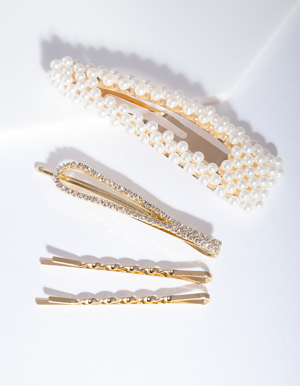 Mix & Match Pearl & Diamante Clip 4-Pack