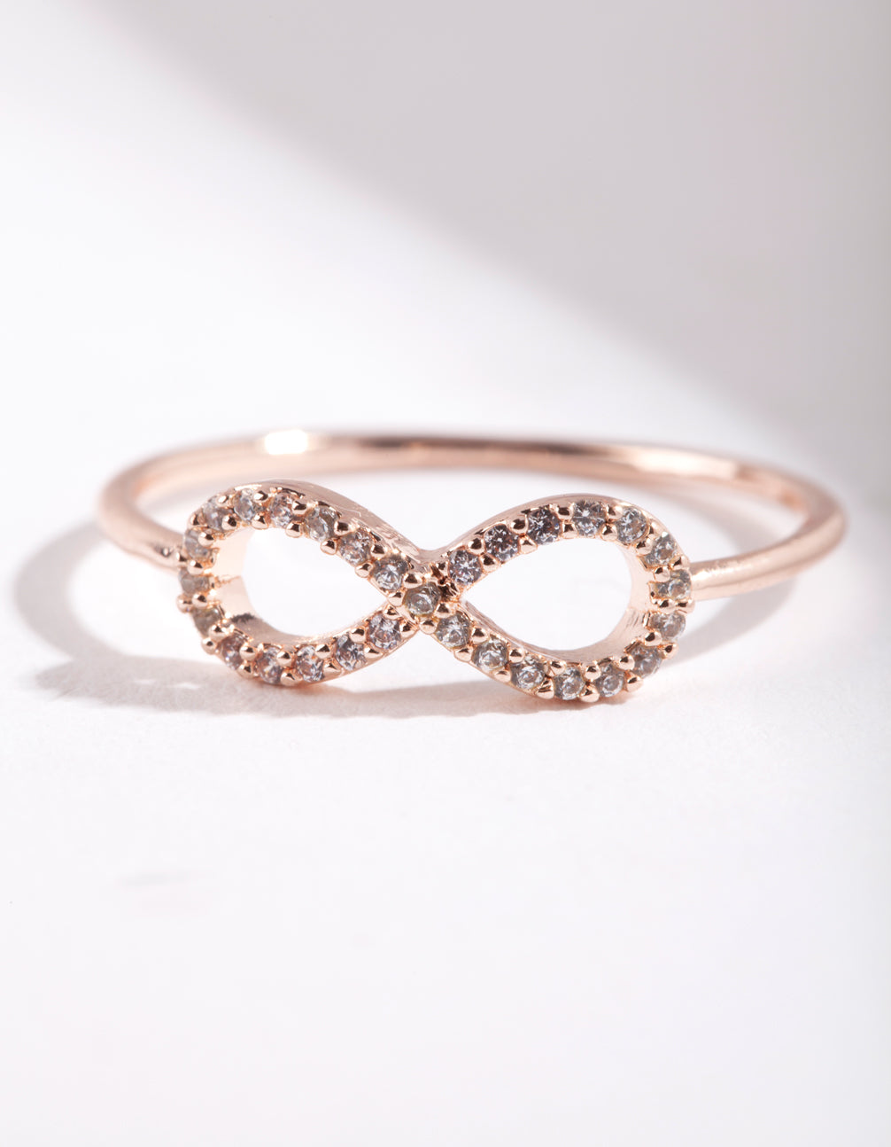 Rose Gold Cubic Zirconia Infinity Ring