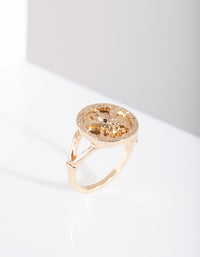 Gold Bee Coin Ring - link has visual effect only