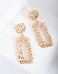 Textured Small Rectangular Earrings - link has visual effect only
