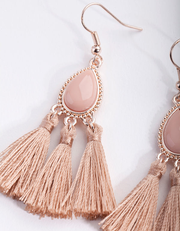 Blush Tassel Earrings