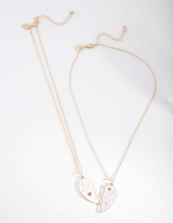 Kids Little & Big Sister Necklace Set
