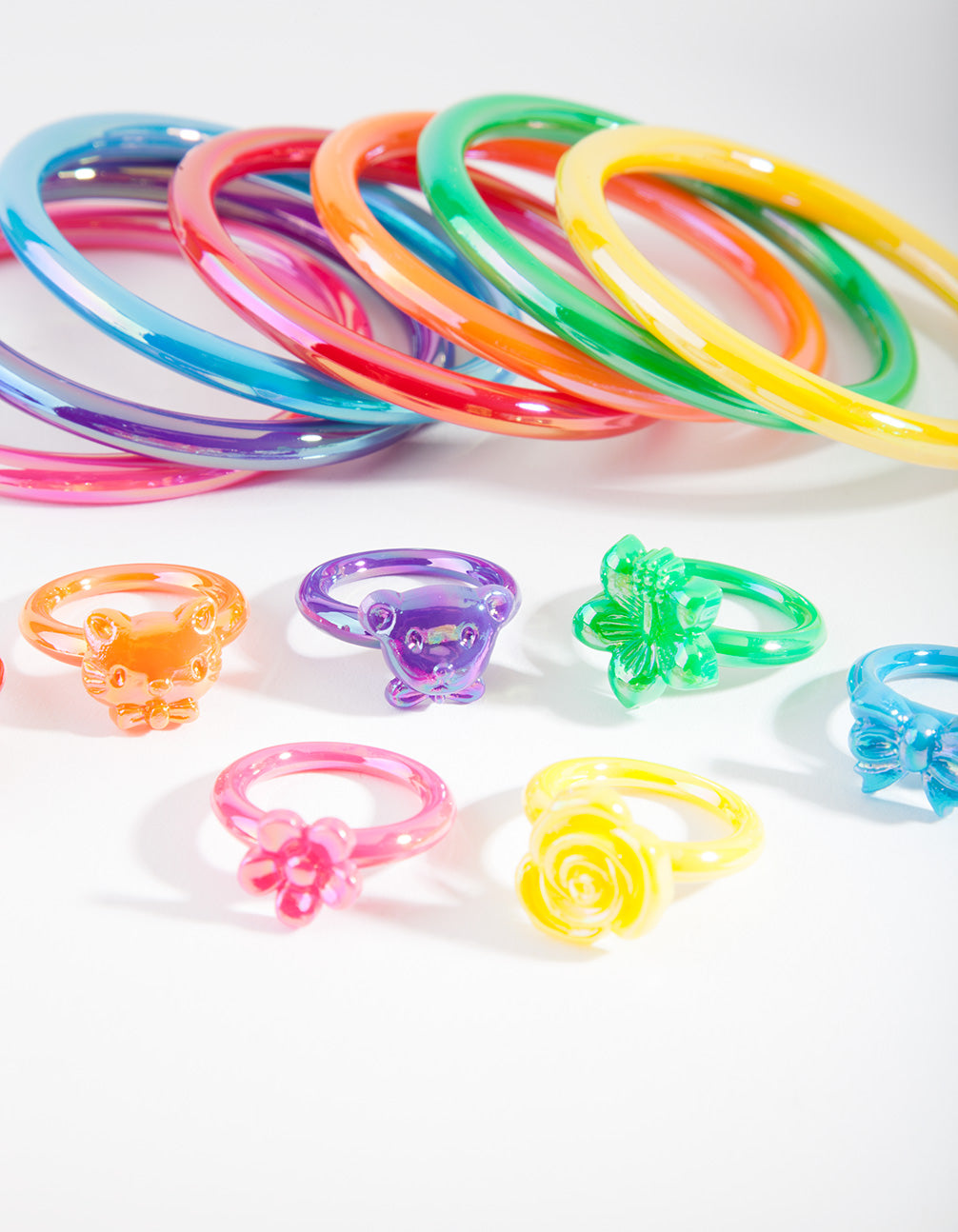 Kids Multi Bracelet Ring Set