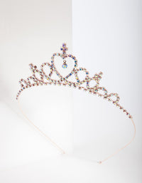 Kids Rose Gold Diamante Tiara Headband - link has visual effect only
