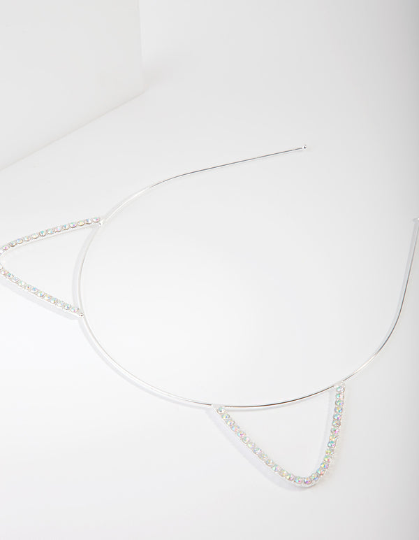Kids Diamante Cat Ear Headband
