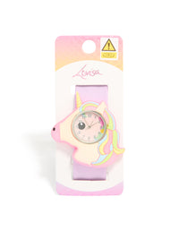 Kids Unicorn Slap Band Watch - link has visual effect only