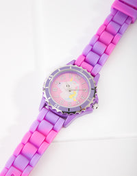 Kids Purple Unicorn Silicone Strap Watch - link has visual effect only