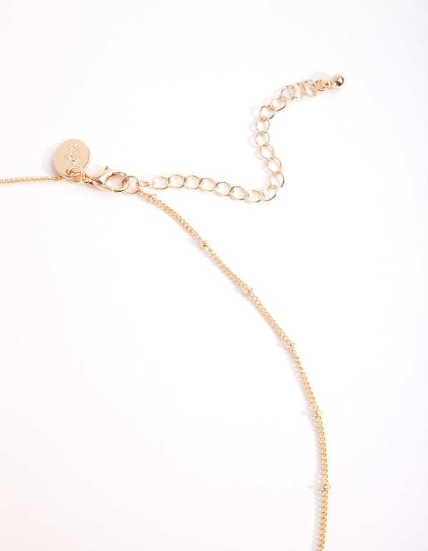 Long Caged Stone Necklace