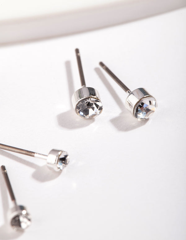 Silver Cubic Zirconia Circle Pack