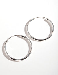 Sterling Silver 30MM Thick Hoop Earrings - link has visual effect only