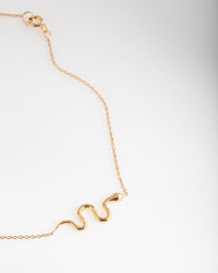 Gold Plated Sterling Silver Snake Bracelet Anklet - link has visual effect only