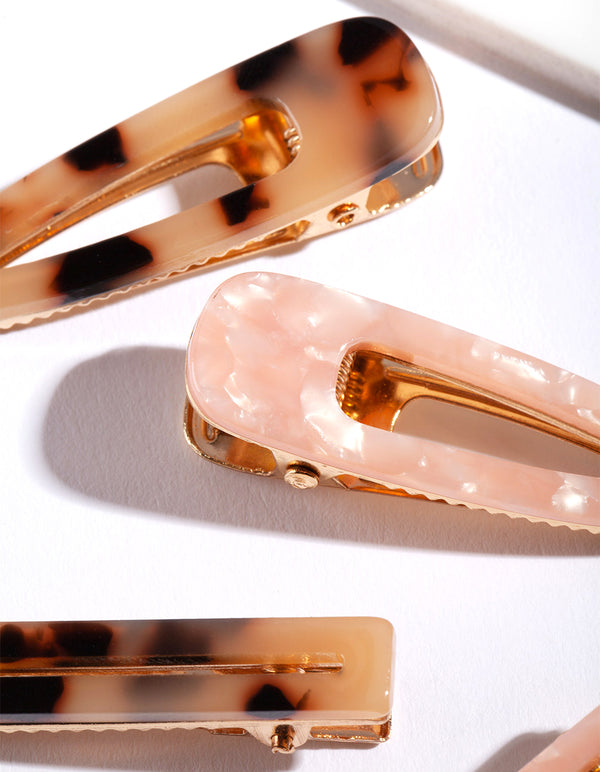 Kids Mixed Resin Hair Clip 4-Pack