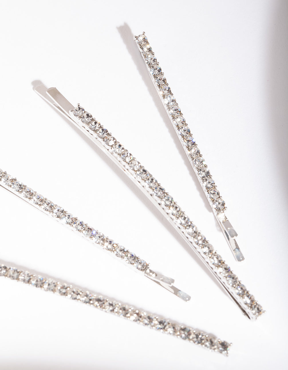 Rhodium Diamante Pin 4-Pack