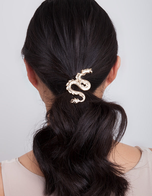 Gold Dragon Hair Clip