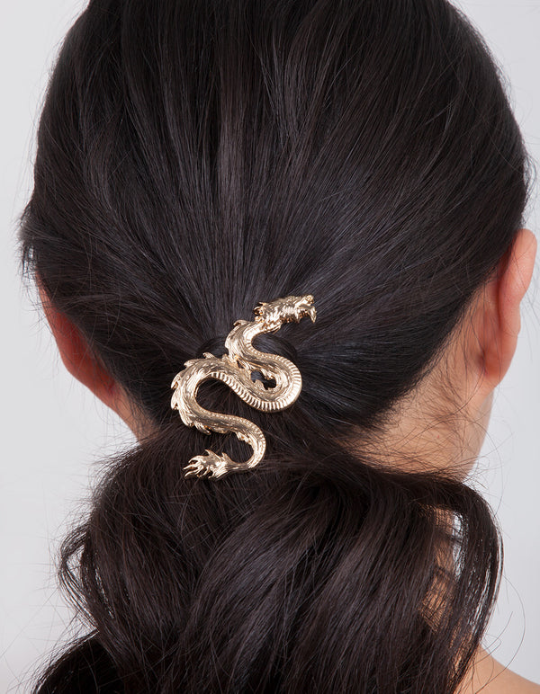 Gold Dragon Hair Clip