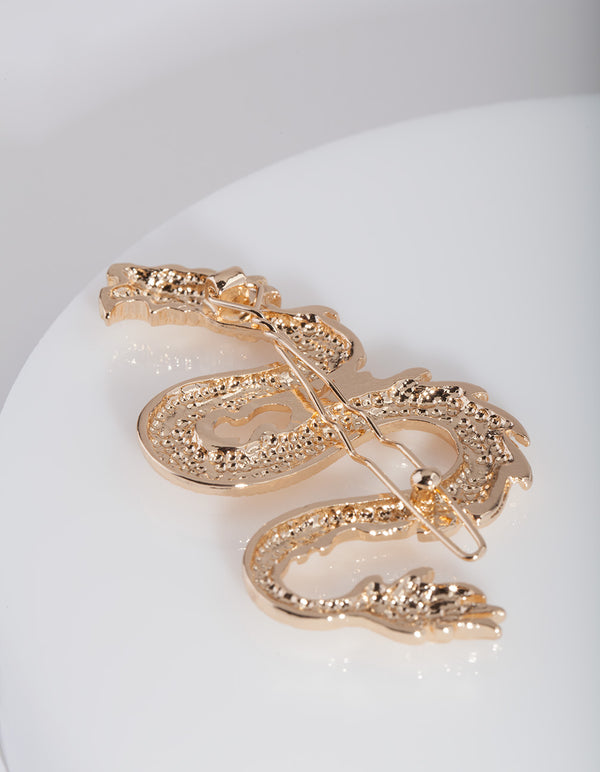 Gold Dragon Hair Clip