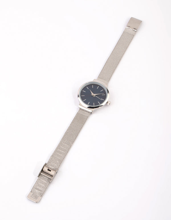 Silver Mesh Strap Watch