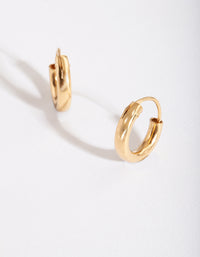Gold Plated Sterling Silver Large Huggie Earrings - link has visual effect only
