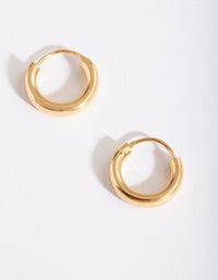 Gold Plated Sterling Silver Large Huggie Earrings - link has visual effect only