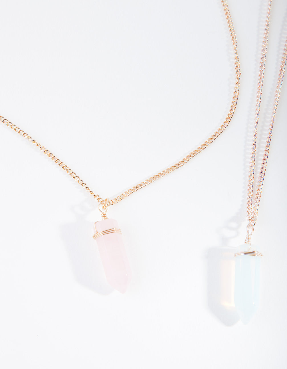Mixed Metal Rose Gold Shard Necklace Gift Box