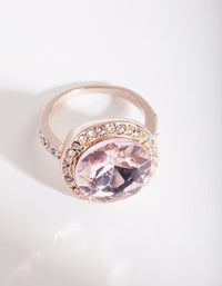 Pink Diamante Stone Ring - link has visual effect only