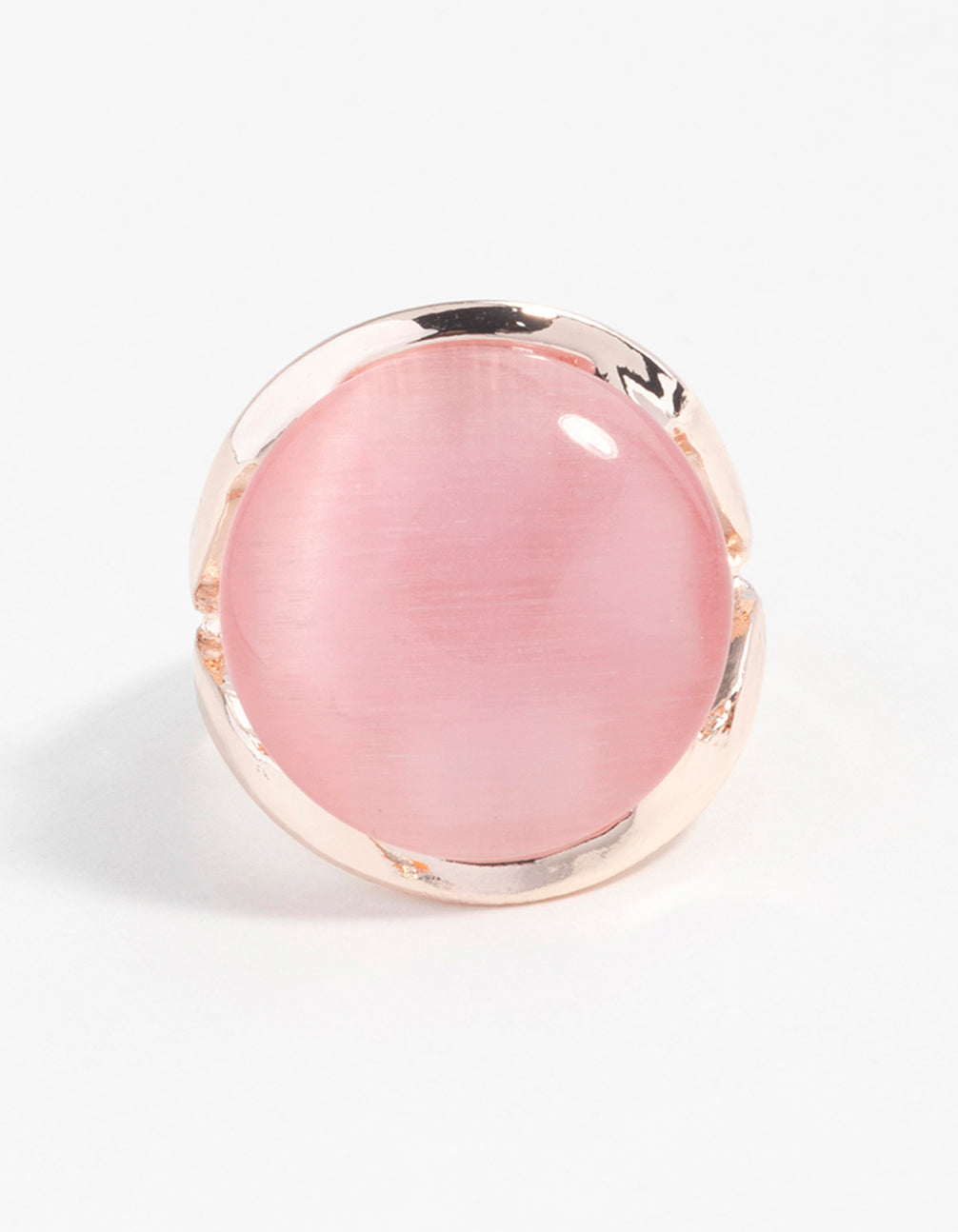Rose Gold Large Cateye Round Ring