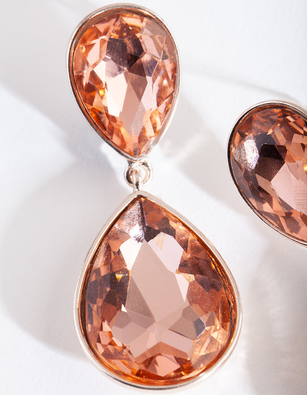 Rose Gold Classic Teardrop Earrings
