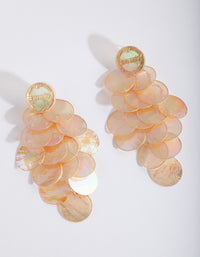 Reflective Shell Disc Earrings - link has visual effect only