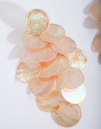 Reflective Shell Disc Earrings - link has visual effect only