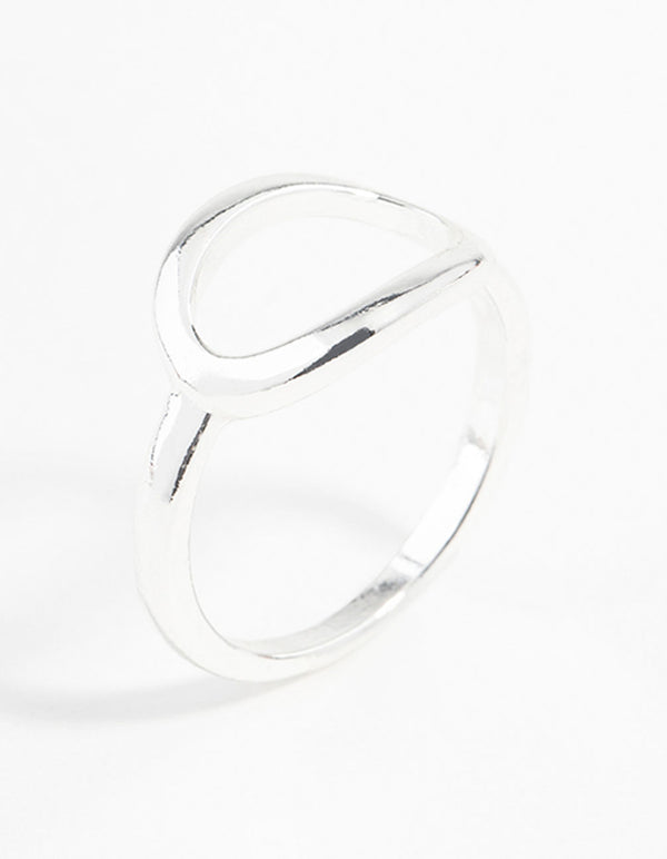 Silver Open Oval Ring