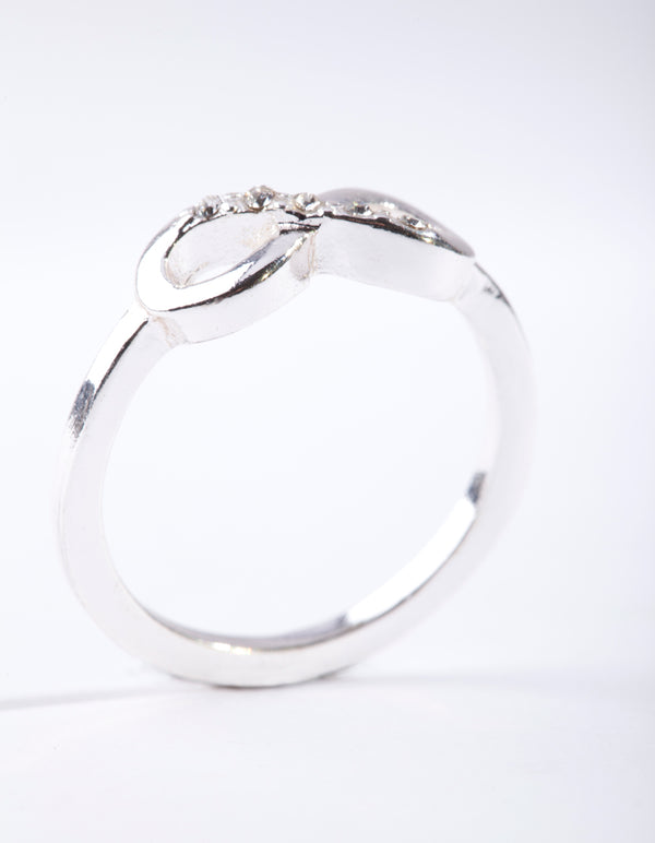 Silver Diamante Infinity Ring