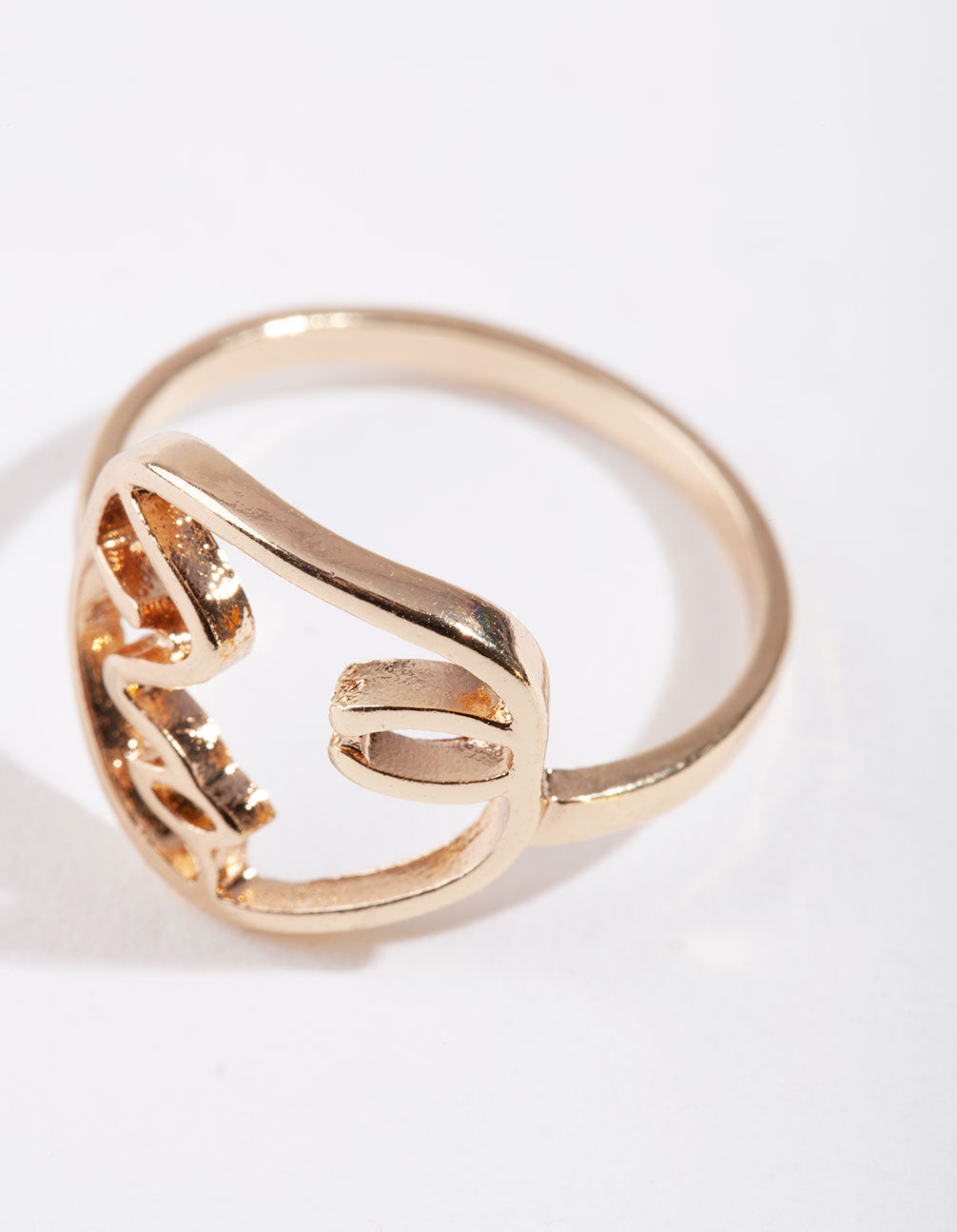 Gold Mini Face Ring