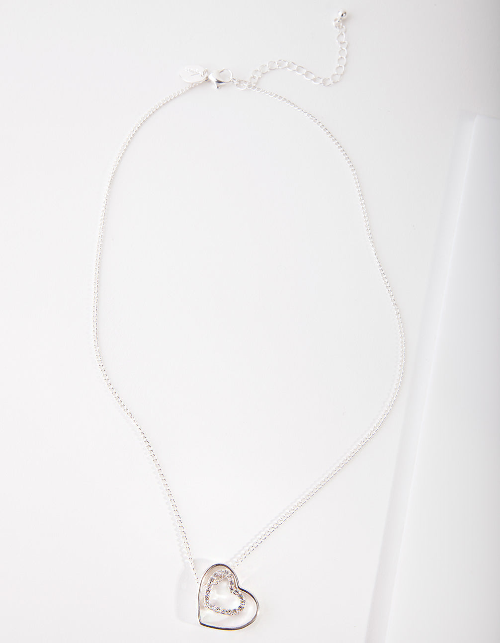 Silver Double Heart Necklace